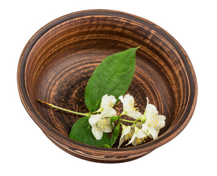 Clay ceramics walls background on white background with clipping path