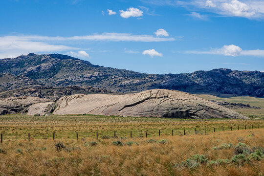 Independence Rock in Wyoming was a famous landmark on the Mormon and Oregon pioneer trail