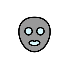 Face mask woman icon. Simple color with outline vector elements of alternative medicine icons for ui and ux, website or mobile application