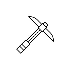 pickaxe, tool icon. Simple line, outline vector elements of archeology for ui and ux, website or mobile application