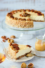 piece of cake with walnuts