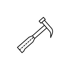 hammer, tool icon. Simple line, outline vector elements of archeology for ui and ux, website or mobile application