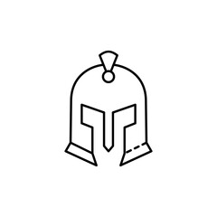 Obraz premium helmet, Greek icon. Simple line, outline vector elements of archeology for ui and ux, website or mobile application