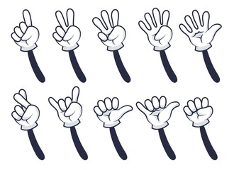 Cartoon hand counting