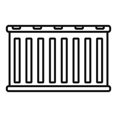 Delivery cargo container icon. Outline delivery cargo container vector icon for web design isolated on white background