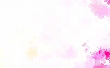 Light Pink, Yellow vector natural backdrop with flowers