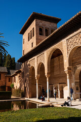 Fototapeta premium Dans les jardins de l'Alhambra Palais des Nasrides
