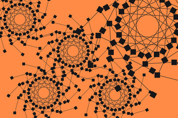 Abstract geometric background. Dynamic shapes vector composition