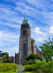 Seoul, Republic of Korea - Myeongdong Catholic Cathedral, Roman Catholic Church community in Korea.