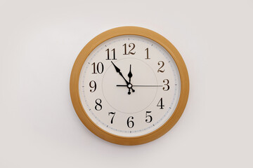 clock 11.55 on a white background, space for text