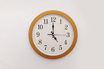 clock 11.55 on a white background, space for text