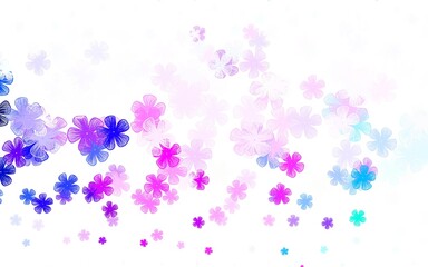 Obraz na płótnie Canvas Light Multicolor vector doodle backdrop with flowers.