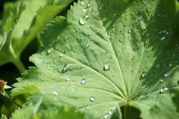 morning dew left over on the leaves