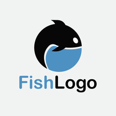 Vector illustration of fish logo icon concept design