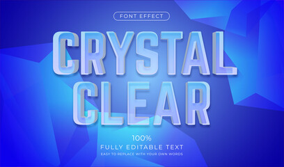 Glass text effect. Editable font style