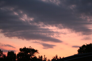 sunset in the sky