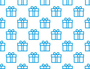 Abstract illustration with gifts. Seamless pattern for your design