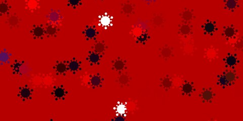 Obraz na płótnie Canvas Light pink, red vector backdrop with virus symbols.