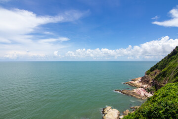 Bright atmosphere at viewpoint of sky view cafe, Pha Sukniran View Point, Chanthaburi