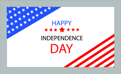 Fourth of July Independence Day. Happy independence day card or banner