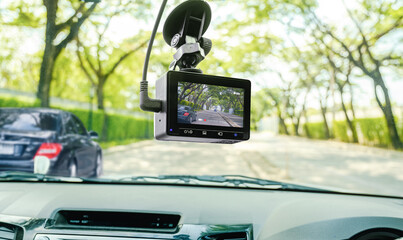 CCTV car camera for safety on the road accident