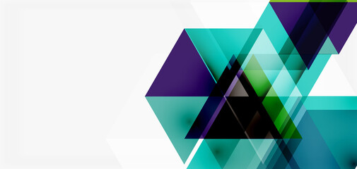 Geometric abstract background, mosaic triangle and hexagon shapes. Trendy abstract layout template for business or technology presentation, internet poster or web brochure cover, wallpaper