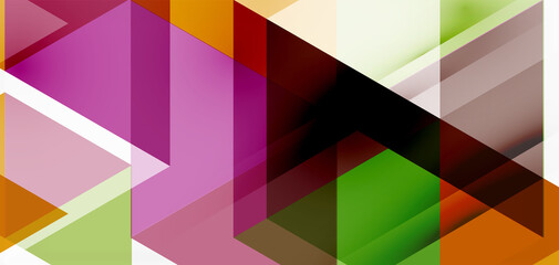 Fototapeta premium Geometric abstract background, mosaic triangle and hexagon shapes. Trendy abstract layout template for business or technology presentation, internet poster or web brochure cover, wallpaper