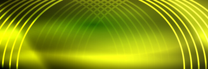 Shiny neon lines, stripes and waves, technology abstract background. Trendy abstract layout template for business or technology presentation, internet poster or web brochure cover, wallpaper