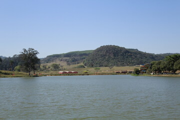 lake and hills