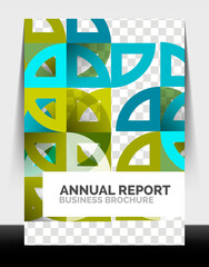 Obraz premium Business flyer annual report, circle and triangle shapes modern design