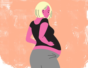 Illustration of a pregnant woman