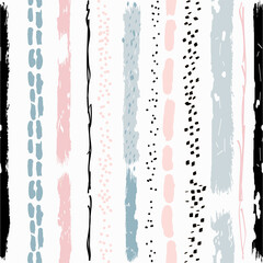 Seamless abstract pattern from shabby stripes. Bright striped pattern for ceramic tile, wallpaper, linoleum, textile, wrapping paper, web page background. Shabby chic. Vector illustration