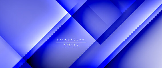 Square shapes composition, fluid gradient geometric abstract background. 3D shadow effects, modern design template