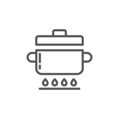 Cooking instruction vector icon symbol work flow isolated on white background