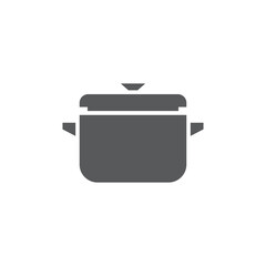 Cooking pot cover vector icon symbol isolated on white background