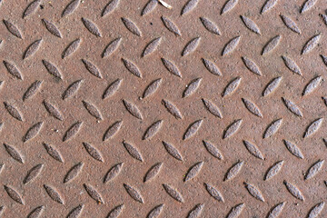 Industrial metal floor with a structure