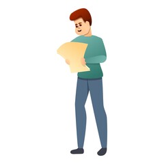 Stage director icon. Cartoon of stage director vector icon for web design isolated on white background