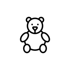 Teddy bear icon. Simple line, outline vector elements of Children's day icons for ui and ux, website or mobile application