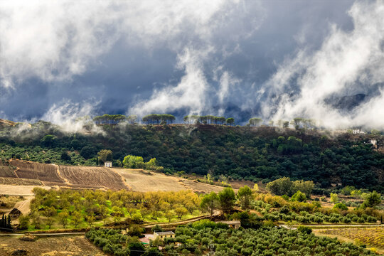 Landscape of Sierra de Grazalema natural park, Cadiz province, Andalusia, Spain.