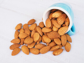almonds isolated on white background

