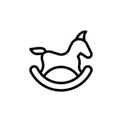 Rocking horse icon. Simple line, outline vector elements of Children's day icons for ui and ux, website or mobile application