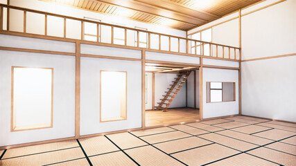 first floor in a two-story house. 3D rendering