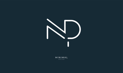 Alphabet letter icon logo NP © iDESIGN_4U