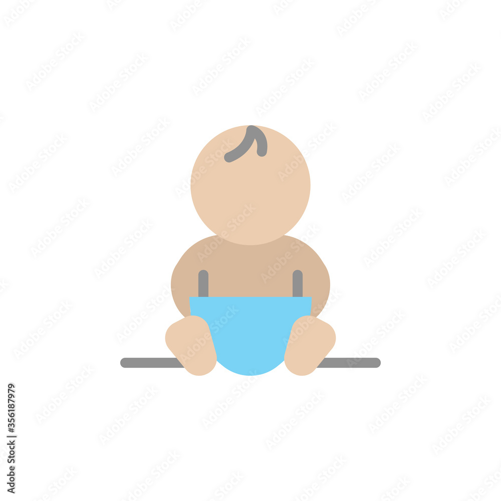 Poster baby icon. simple color vector elements of children's day icons for ui and ux, website or mobile app