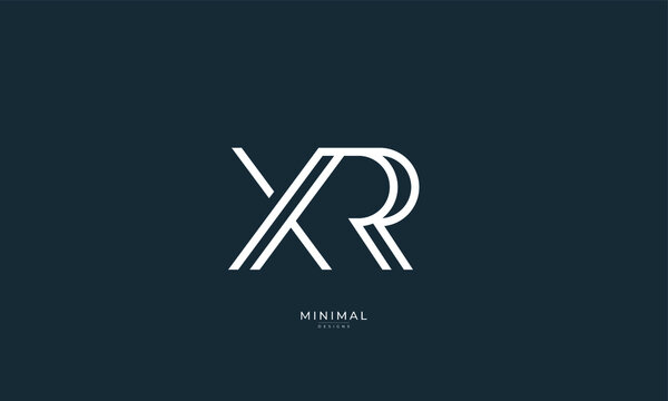 Alphabet letter icon logo XR