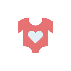 T-shirt, baby icon. Simple color vector elements of Children's day icons for ui and ux, website or mobile application