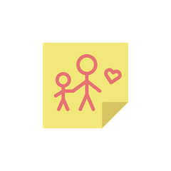Paper, drawing icon. Simple color vector elements of Children's day icons for ui and ux, website or mobile application