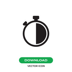 Stopwatch vector icon, simple sign for web site and mobile app.