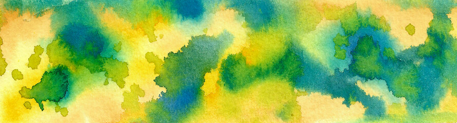 watercolor abstract wallpaper background yellow green blue vibrant colors