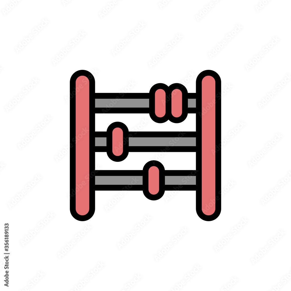 Poster abacus icon. simple color with outline vector elements of children's day icons for ui and ux, websit